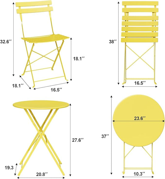 CABIHOME Outdoor Metal Sculpture Garden Chair, Decorative & Functional Resting Seating, Iron Construction, 37.4x7.09x24.8 Inch Outdoor Table and Chair Set for Patio, Garden, Balcony, Yard