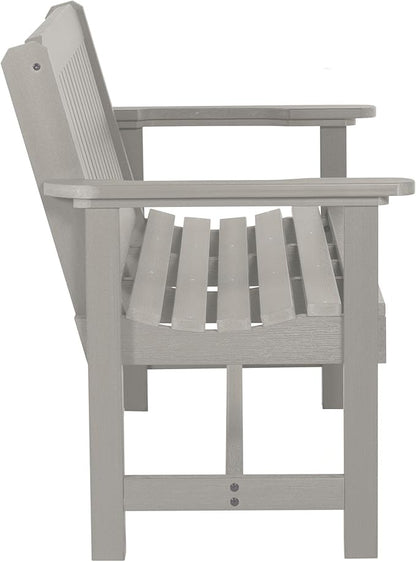 Sequoia Professional Commercial Grade Exeter Garden Bench, 4ft, Harbor Gray
