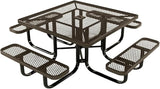 COATEDOUTDOORFURNITURE Heavy-Duty Portable Outdoor Kids Table with Umbrella Hole, Expanded Metal Kids Picnic Table - Photo 1