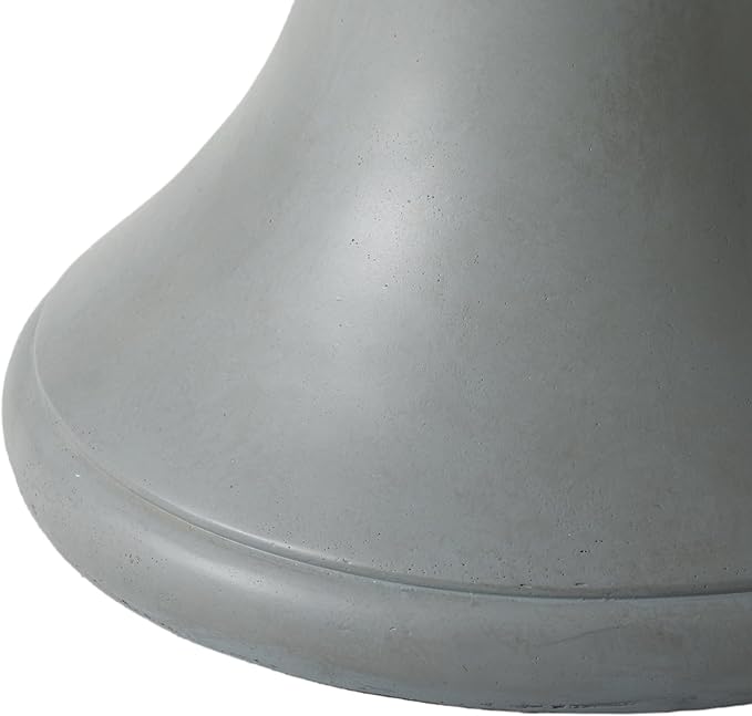 SUNBURY Concrete Side Table, 18" W Outdoor Side Table for Patio, Outdoor Accent Table w Faux Hemp Rope Design, Patio Side Table End Table in Dark Gray, Garden Stool for Pool, Deck, Yard