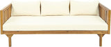 Christopher Knight Home Claremont Outdoor 3 Seater Acacia Wood Daybed with Fabric Water Resistant and Removable Cushions - Photo 4