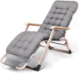 Chair Reclining Lounge Chair Patio Chairs, w/Removable Cushion & Headrest, Reclining Camping Chair w/Upgraded Lock - Photo 1