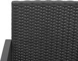 3-Seater Garden Bench Black Polypropylene 3-Seater Durable Patio Bench Park for Courtyard Balcony - Photo 7