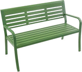 Garden Benches for Outdoors Rust Proof with Rounded Armrests Aluminum Alloy Outside Bench with 105° Wide Backrest - Photo 1