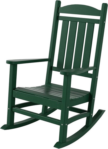WestinTrends Malibu Outdoor/Patio Rocking Chair, Dark Green