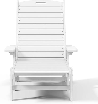 WO WESTIN OUTDOOR HDPE Laguna Poly Reclining Chaise Lounge, White