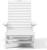 WestinTrends Malibu Poly Reclining Chaise Lounge White - Photo 7