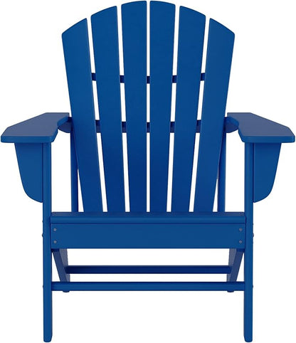 WestinTrends Dylan Outdoor Adirondack Chair, Navy Blue