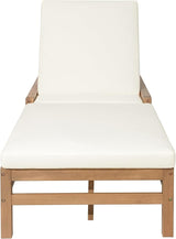 5-Position Adjustable Outdoor Chaise Lounge Set of 2, Solid Wood Patio Recliner Chair with Thick Cushions for Pool - Photo 9