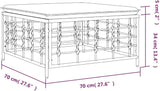 Outdoor Garden Footstool, Square Synthetic Rattan Ottoman with Comfortable Cushion - Photo 2