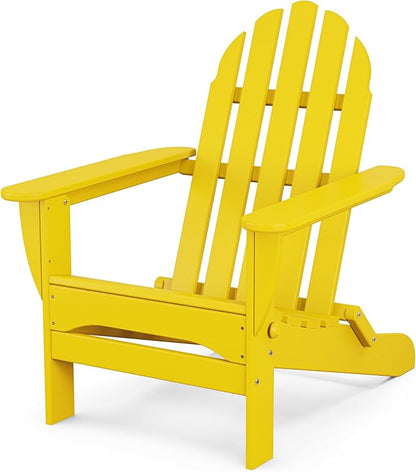 POLYWOOD AD5030LE Classic Folding Adirondack Chair, Lemon