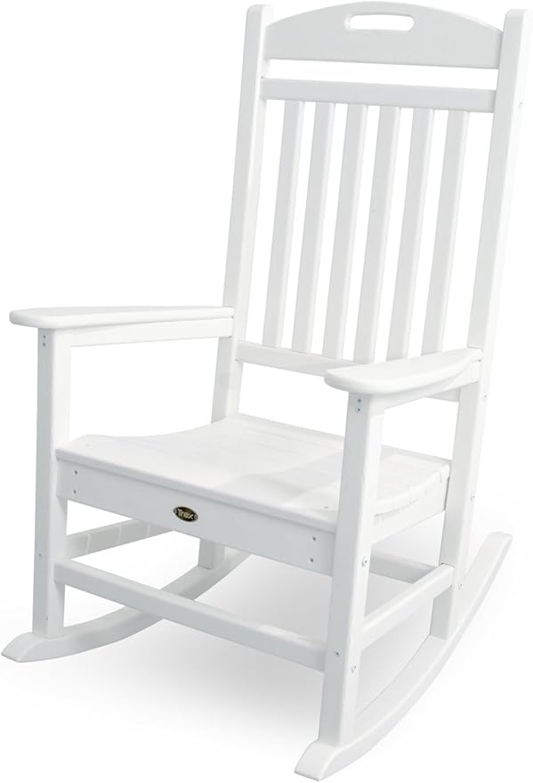 Trex Outdoor Furniture by Polywood Yacht Club Rocker Chair, Classic White (TXR100CW)