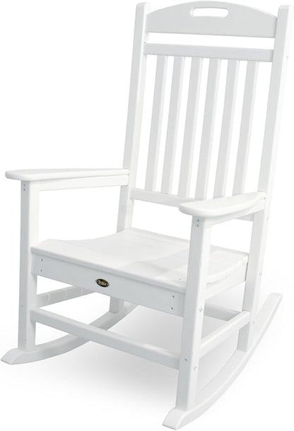 Trex Outdoor Furniture by Polywood Yacht Club Rocker Chair, Classic White (TXR100CW)