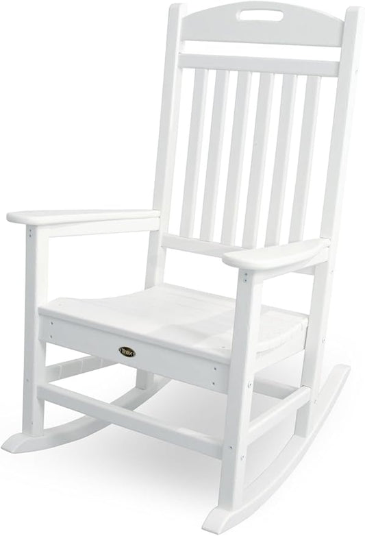 Trex Outdoor Furniture by Polywood Yacht Club Rocker Chair, Classic White (TXR100CW)