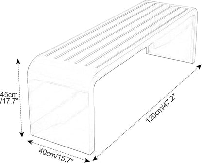 Outdoor Patio Garden Bench, Metal Garden Benches, All-Weather Outdoor Park Bench, for Garden, Balcony, Dining, Porch, Park, Outside, Load Capacity 880lbs(Green,120cm/47.2in)