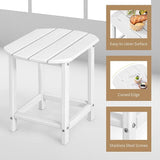 Giantex Outdoor Side Table, 18-Inch Small Patio Table, Weather Resistant HDPE Adirondack Table - Photo 6
