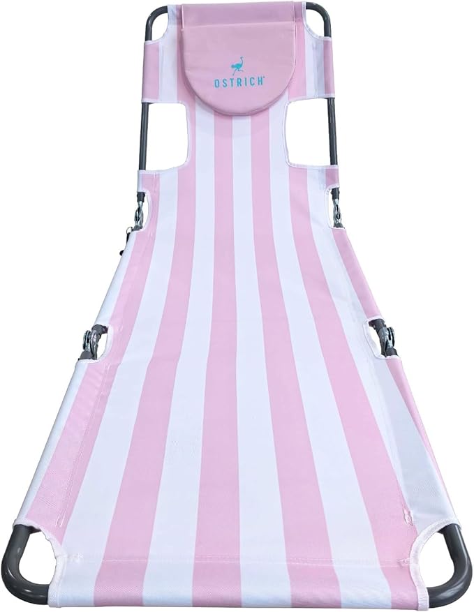 Ostrich Original Chaise Lounge - ICY Pink & White Stripe (ICY Pink & White Stripe)