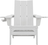 SERWALL Modern Folding Adirondack Chair Set of 8, All Weather Resistant Outdoor Adirondack Chair with Cup Holders - Photo 10