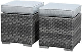 Patiorama 2 Pieces Assembled Outdoor Patio Ottoman - Photo 1