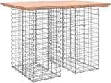 Garden Bench with Gabion Design Solid Douglas Fir Wood and Galvanized Steel Seating for Two Heavy Weight Capacity 242.5 - Photo 3