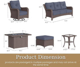 8 Piece Patio Furniture Set with Fire Pit Table - Photo 2