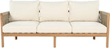 Christopher Knight Home Havets 77"W Outdoor 3 Seater Sofa, 6" Thick Cushion Couch, Acacia Wood Bench Sofa - Photo 4