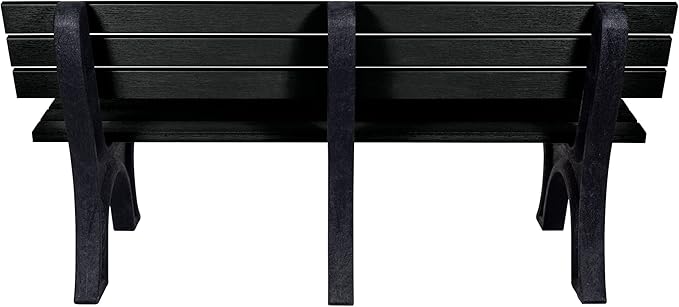 Sequoia Professional Aurora Park Bench, 6 ft, Black