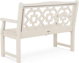 Martha Stewart by POLYWOOD Chinoiserie 48" Outdoor Bench for Patio, Porch & Backyard - Photo 4