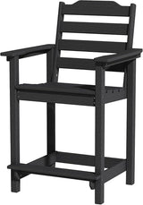 Tall Adirondack Chair, All Weather Resistant Adirondack Bar Stools for Patio, Lawn, Garden, Swimming Pool - Photo 1