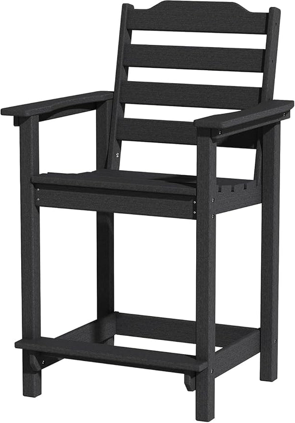 Tall Adirondack Chair, All Weather Resistant Adirondack Bar Stools for Patio, Lawn, Garden, Swimming Pool - Photo 1