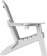 Plawdlik Folding Adirondack Chair, SGS Tested, Wooden Textured with Cup Holder - Photo 10