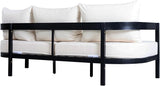 Merax 75.8" Modern Curved Outdoor Aluminum 3-Seater Sofa - Photo 4