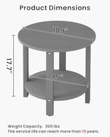 HDPE Outdoor Side Table for Patio, 18.1-Inch Weatherproof Small Outdoor Table for Adirondack - Photo 3