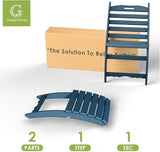 GREENVINES Folding Wave Chairs Set of 2 | Xavier | Portable Adirondack Chair | HDPE | All Weather | Blue - Photo 7