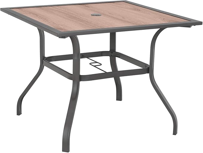 Sophia & William Square Patio Dining Table with 1.57" Umbrella Hole - Photo 9