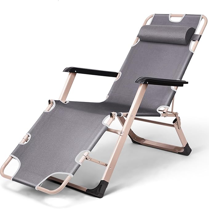 Lounge Chair Chair Folding Adjustable Reclining Patio Chairs Padded Lounge Chair - Photo 1