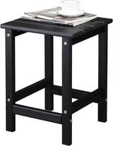 Vasitelan Outdoor Adirondack Square Side Table, Pool Composite Patio Table,HDPE End Tables for Backyard,Pool (Black) - Photo 4