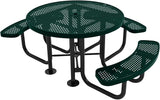 COATEDOUTDOORFURNITURE Heavy-Duty Portable Outdoor Picnic Table with Umbrella Hole - Photo 1