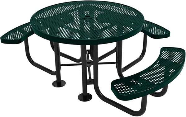 COATEDOUTDOORFURNITURE Heavy-Duty Portable Outdoor Picnic Table with Umbrella Hole - Photo 1