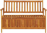 vidaXL 47.2" Patio Storage Bench, Solid Acacia Wood - Photo 6