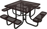 COATEDOUTDOORFURNITURE Heavy-Duty Portable Outdoor Picnic Table with Umbrella Hole - Photo 1