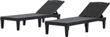 Outdoor Chaise Lounge Chair Set of 2 with 5 Position Adjustable Backrest, Water-Resistant Tanning Chair Recliner - Photo 4