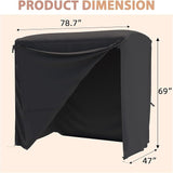 AECOJOY Outdoor Porch Swing with Cover, 3-Seat Patio Swings with Adjustable Canopy - Photo 6