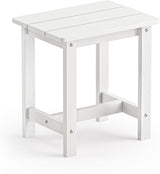 LUE BONA Outdoor Side Table, HDPS Small Outdoor Adirondack Side Tables, Outside End Table for Patio, Porch, Deck - Photo 1