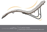 Grand patio Outdoor Chaise Lounge Sunbathing Chair Arc Lounger with Wicker Cushion Multipurpose Lounge Chair for - Photo 3