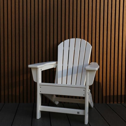 NewTechWood Child Adirondack Patio Chair Weather Resistant, Easy Installation, Widely Used in Outdoor, Fire Pit, Deck, Lawn, Outside, Garden Chairs (Ivory)