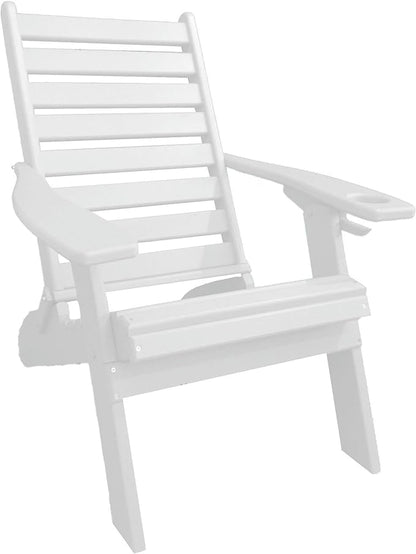 Furniture Barn USA Farmhouse Collection Poly Ladderback Folding Adirondack Chair, Bright White
