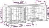 Rustic Brown Outdoor Garden Bench Solid Douglas Fir Wood Galvanized Steel Frame Rectangular Seating for Two Durable - Photo 2