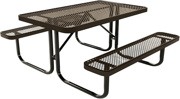 COATEDOUTDOORFURNITURE Heavy-Duty Portable Outdoor Kids Table, Expanded Metal Kids Picnic Table - Photo 1