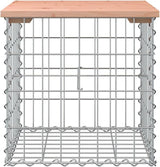 Garden Bench, Solid Douglas Fir Wood, 16.9" x 17.3" x 16.5", Natural Brown Outdoor Seating for Patio, Porch, Deck - Photo 4